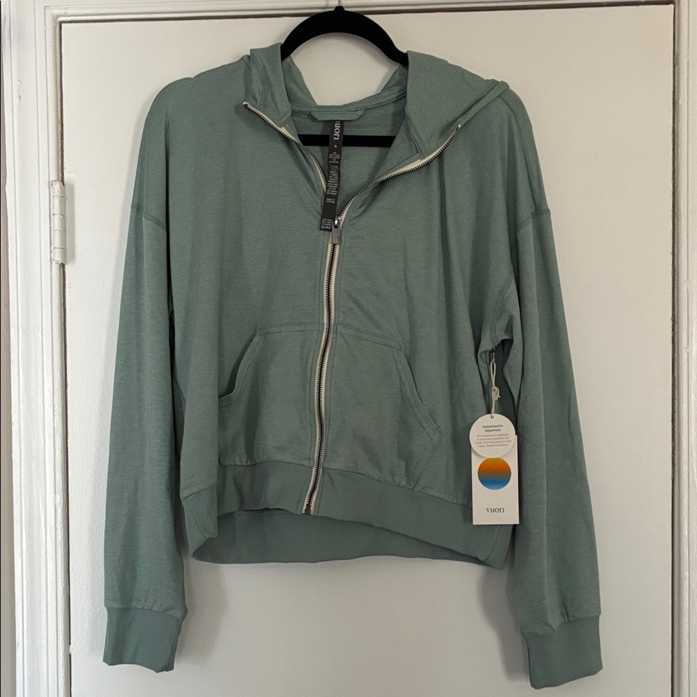 Vuori Halo Modern Full Zip Hoodie Sea Spray Heather